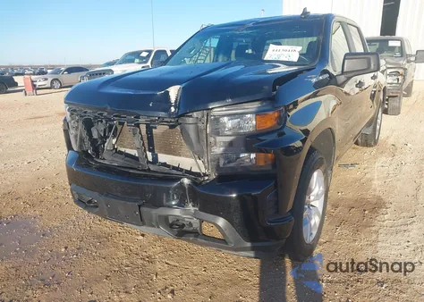 2021 Chevrolet Silverado 1500 4Wd Short Bed Custom из США, поврежденный, VIN 3GCPYBEH0MG137149